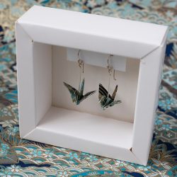Aros Grulla AZUL soporte plata