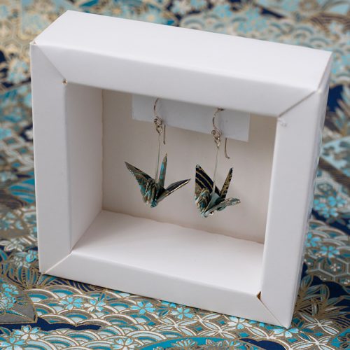 Aros Grulla AZUL soporte plata